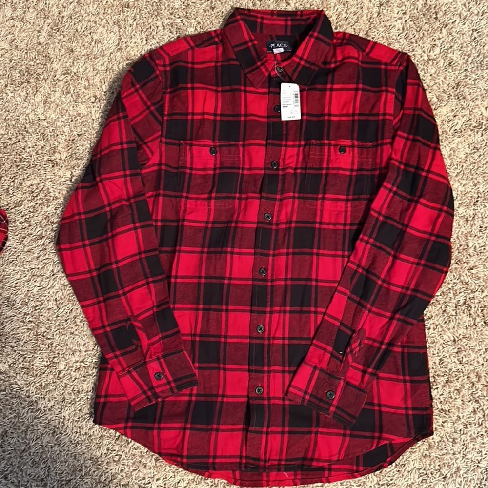 NWT- Place - Men’s Buffalo Plaid Button Down - Size M